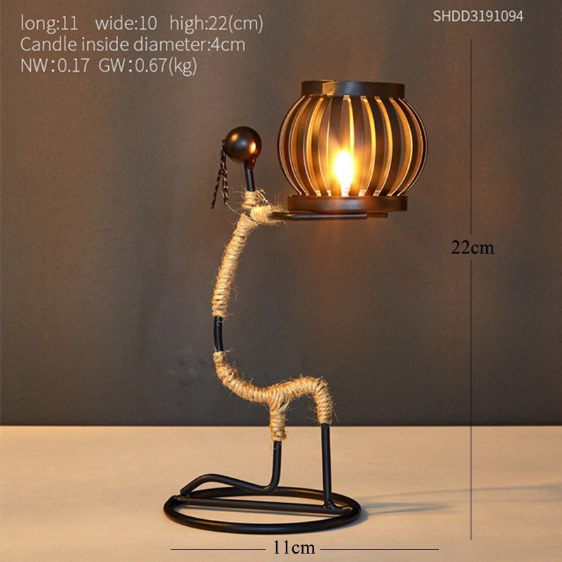 Creative Candle Holder Iron Home Decoration - Image 2