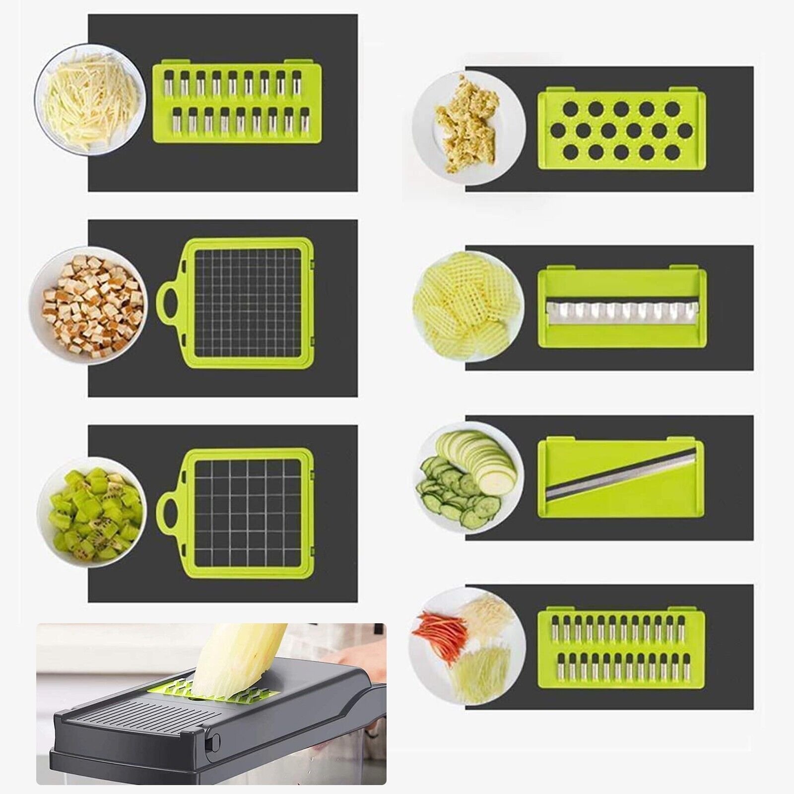 15 In 1 Vegetable Chopper, Salad Fruit Vegetable Food Chopper Slicer Peeler - Image 9