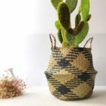 Straw Woven Fruit Folding Kitchen Decoration/Woven Flower Basket