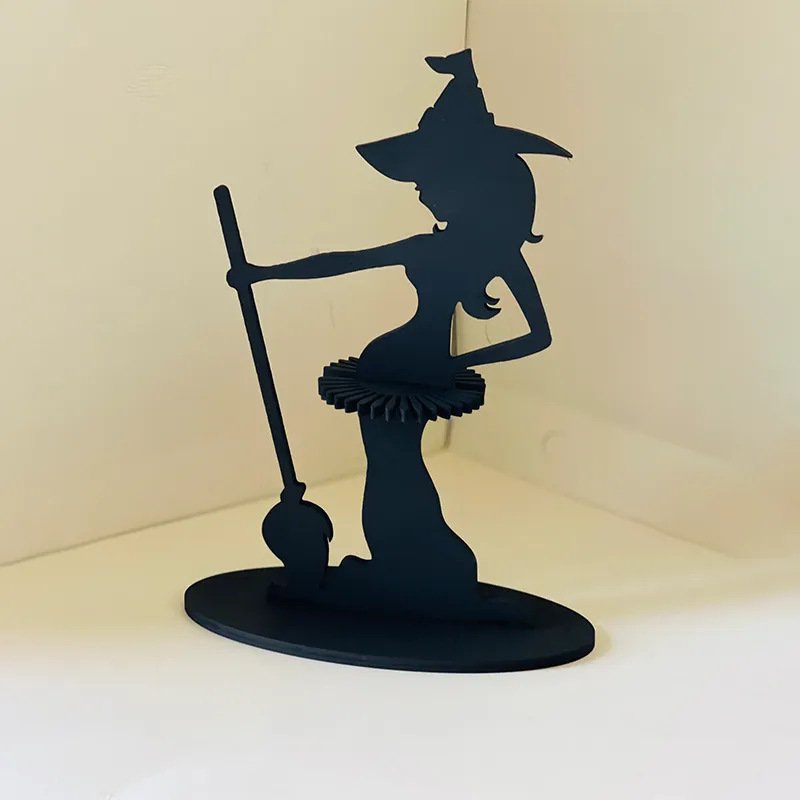Wooden Halloween Witch Napkin Holder - Image 7