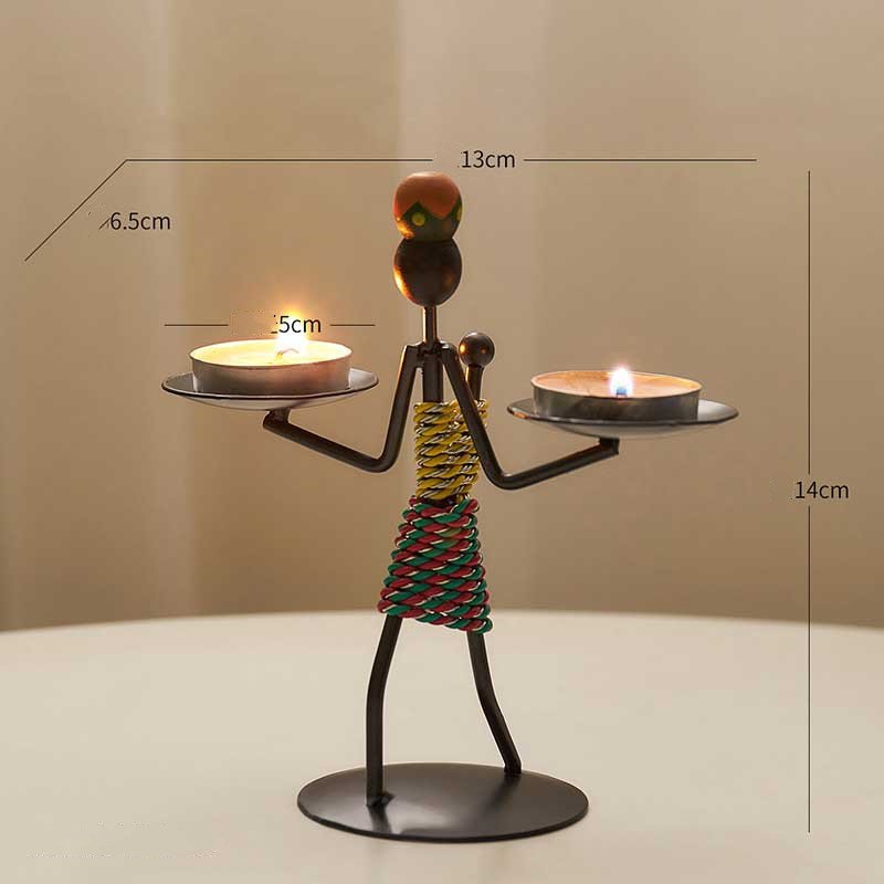 Creative Candle Holder Iron Home Decoration - Image 3